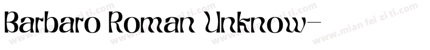 Barbaro Roman Unknow字体转换